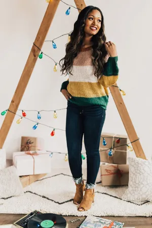 Always On Mountain Time Stripe Knit Sweater