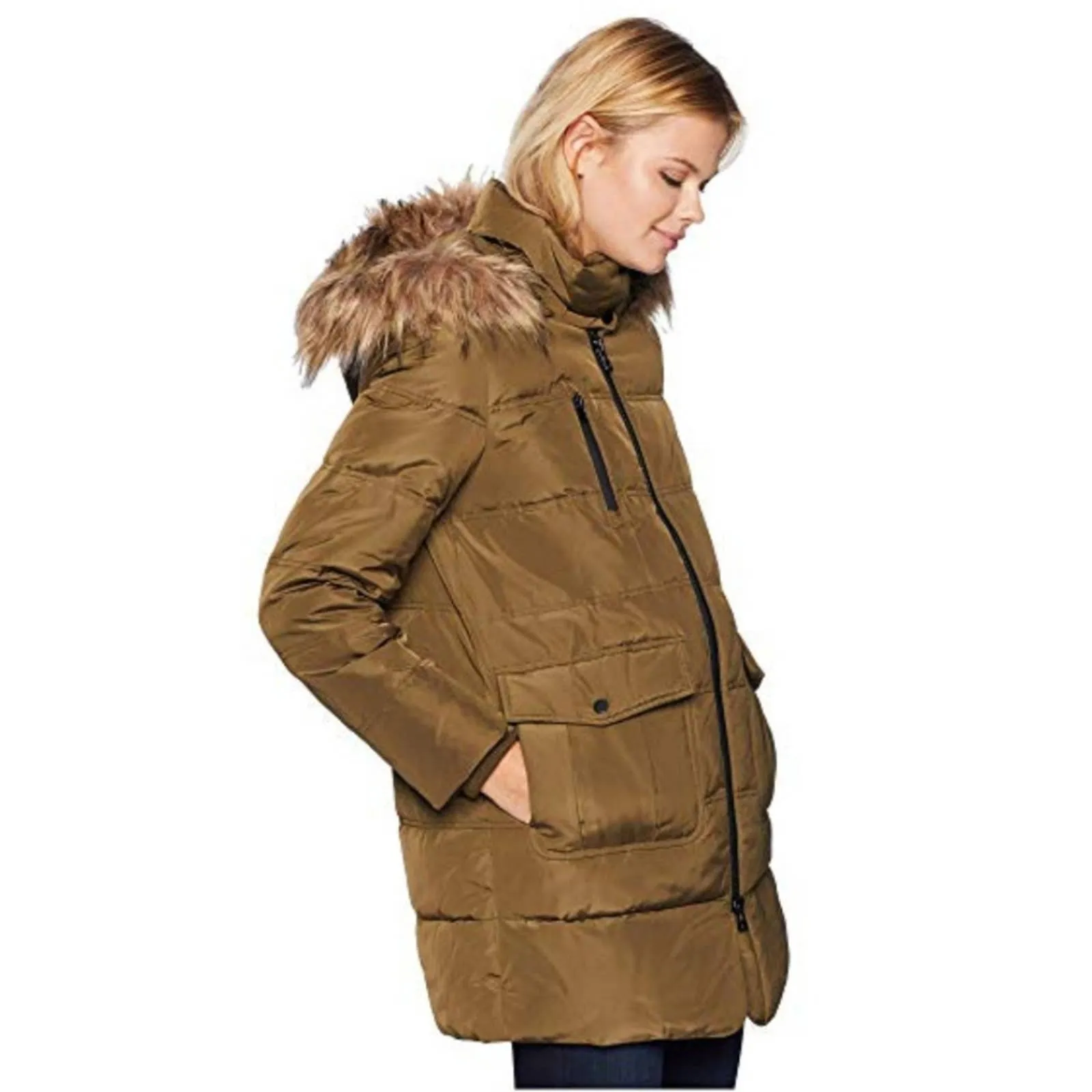 Andrew Marc Down Faux Fur Astoria Parka Coat Small