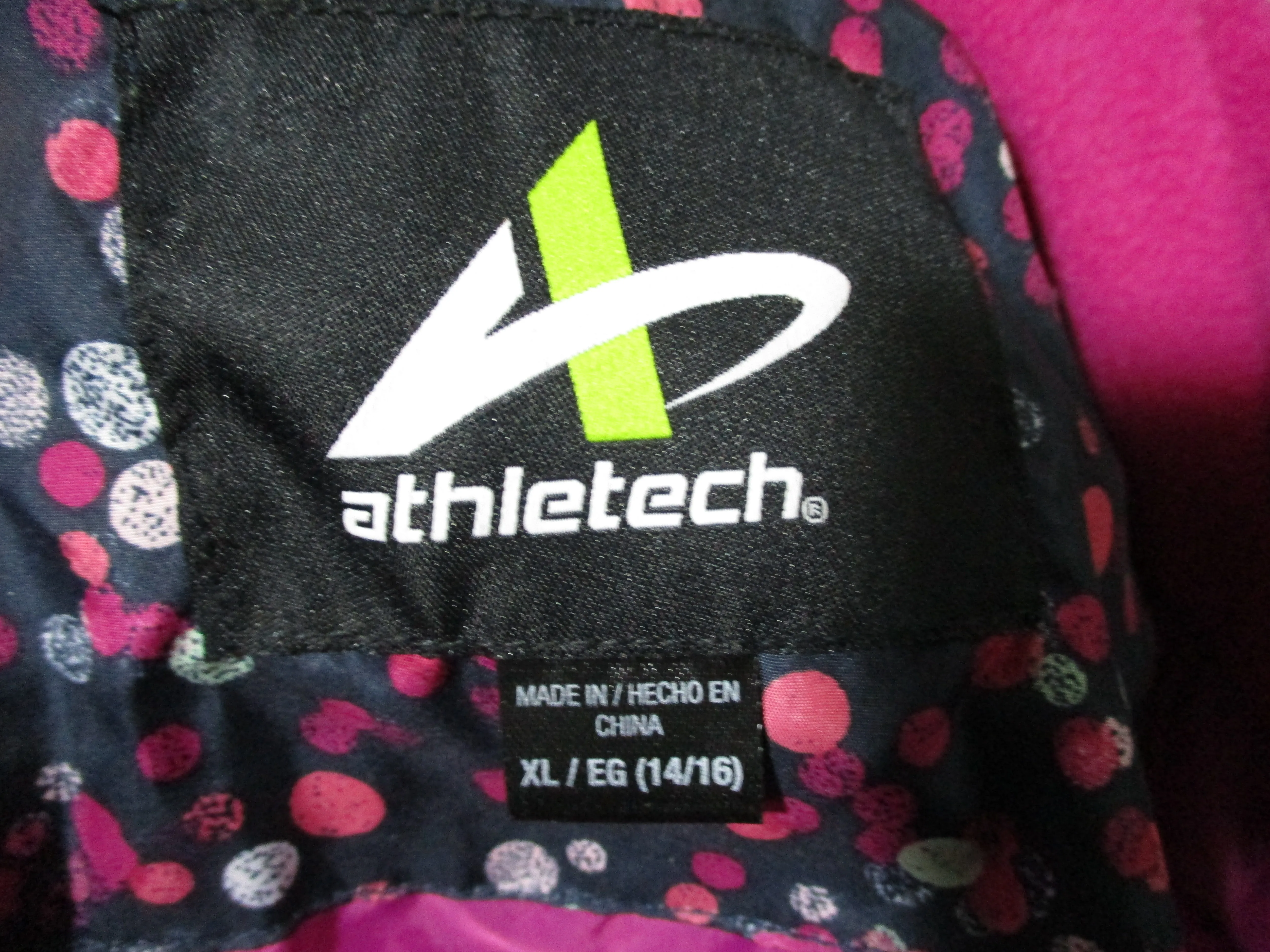 ATHLETEC Puffer ski jacket coat POLKA DOT 14/16