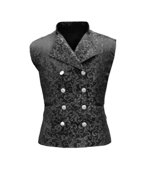 Black Silver Half Sleeve Casual Jacket