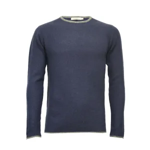 Cashmere Crew Neck Sweater Shuttle in Rice Stitch