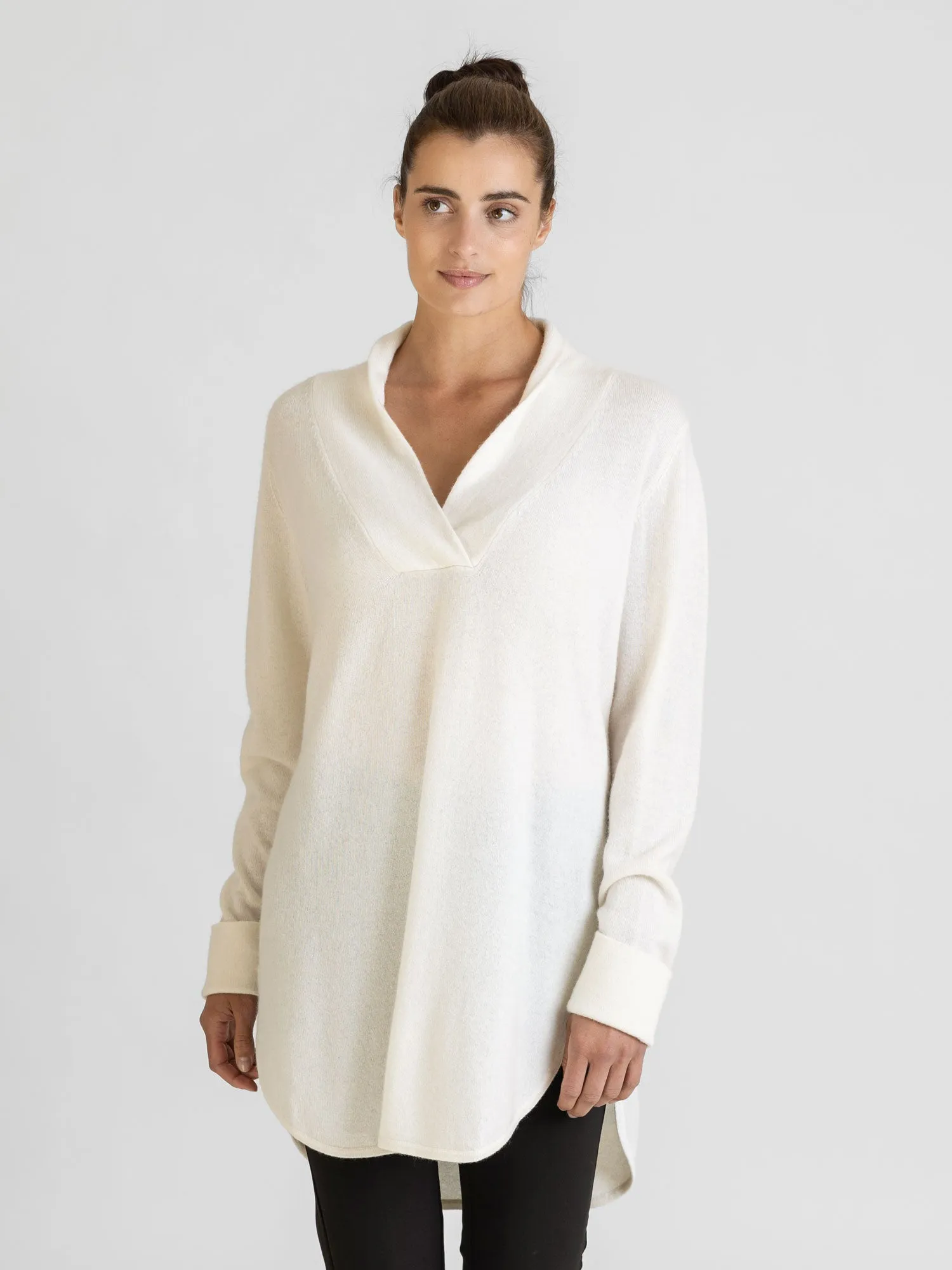 Cashmere sweater “Ida" - white