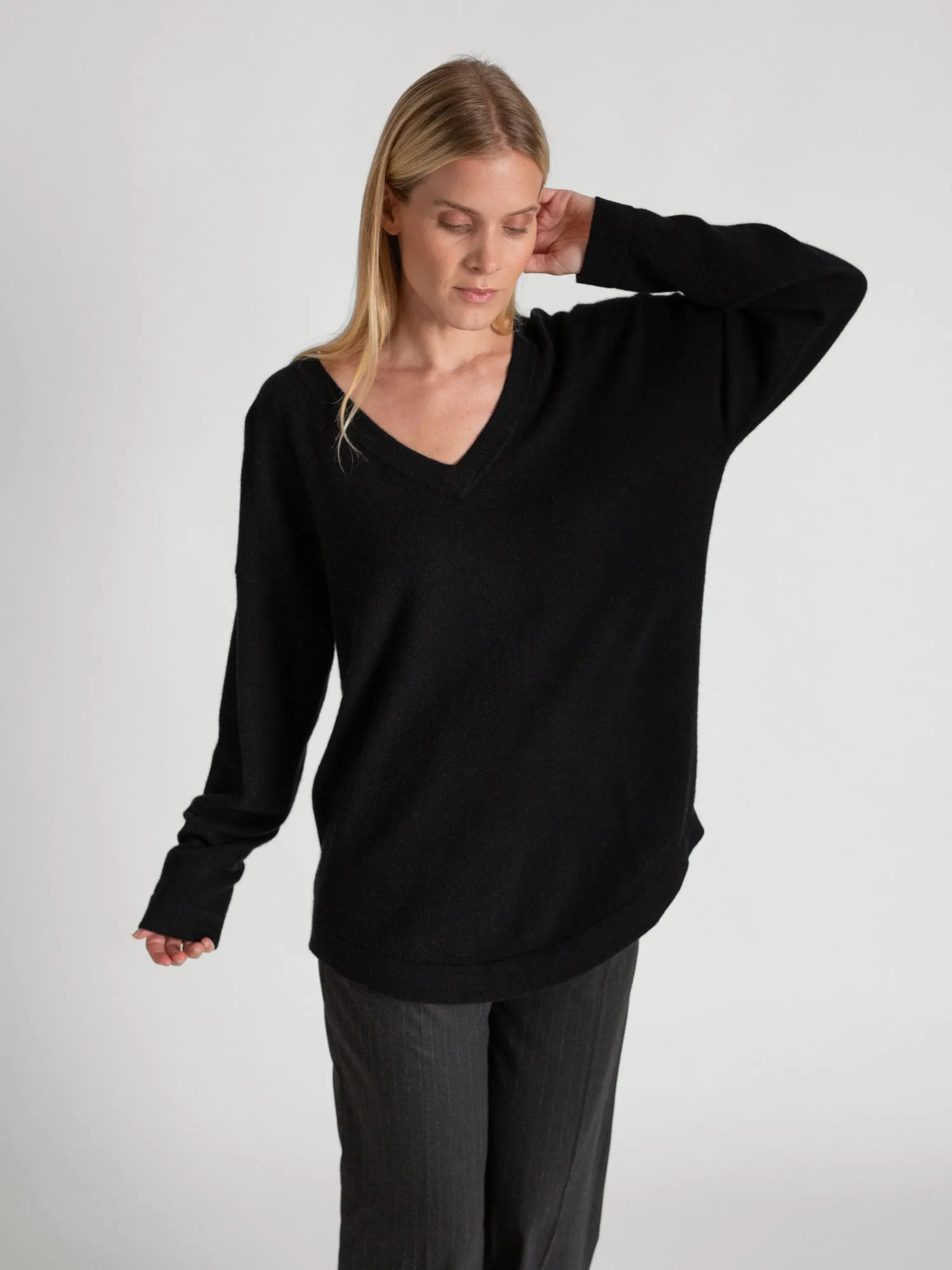 Cashmere sweater "Alva" - black