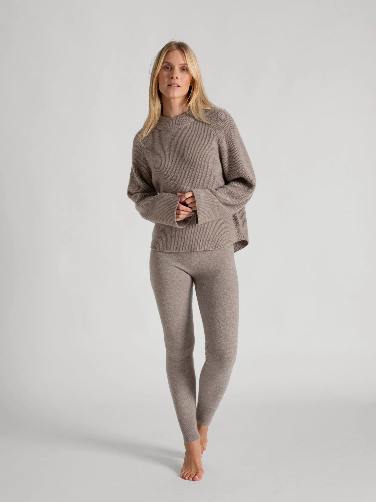 Cashmere sweater "Idun" - toast