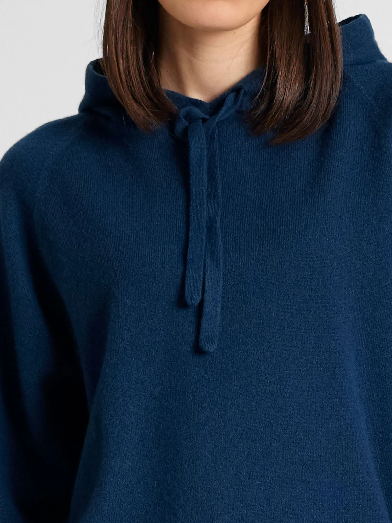 Cashmere sweater "Lux Hoodie" - mountain blue