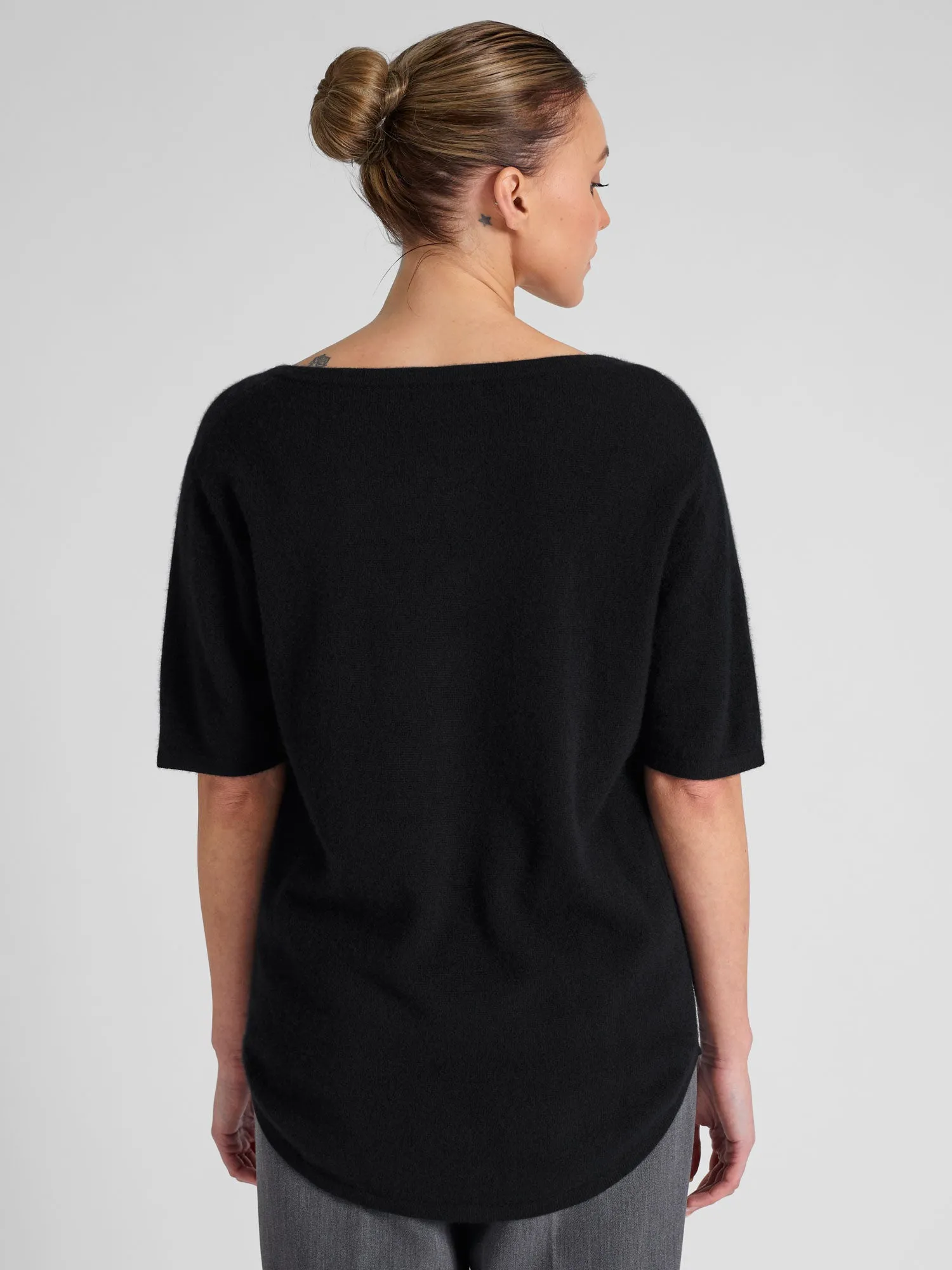 Cashmere T-shirt "Iben" - black