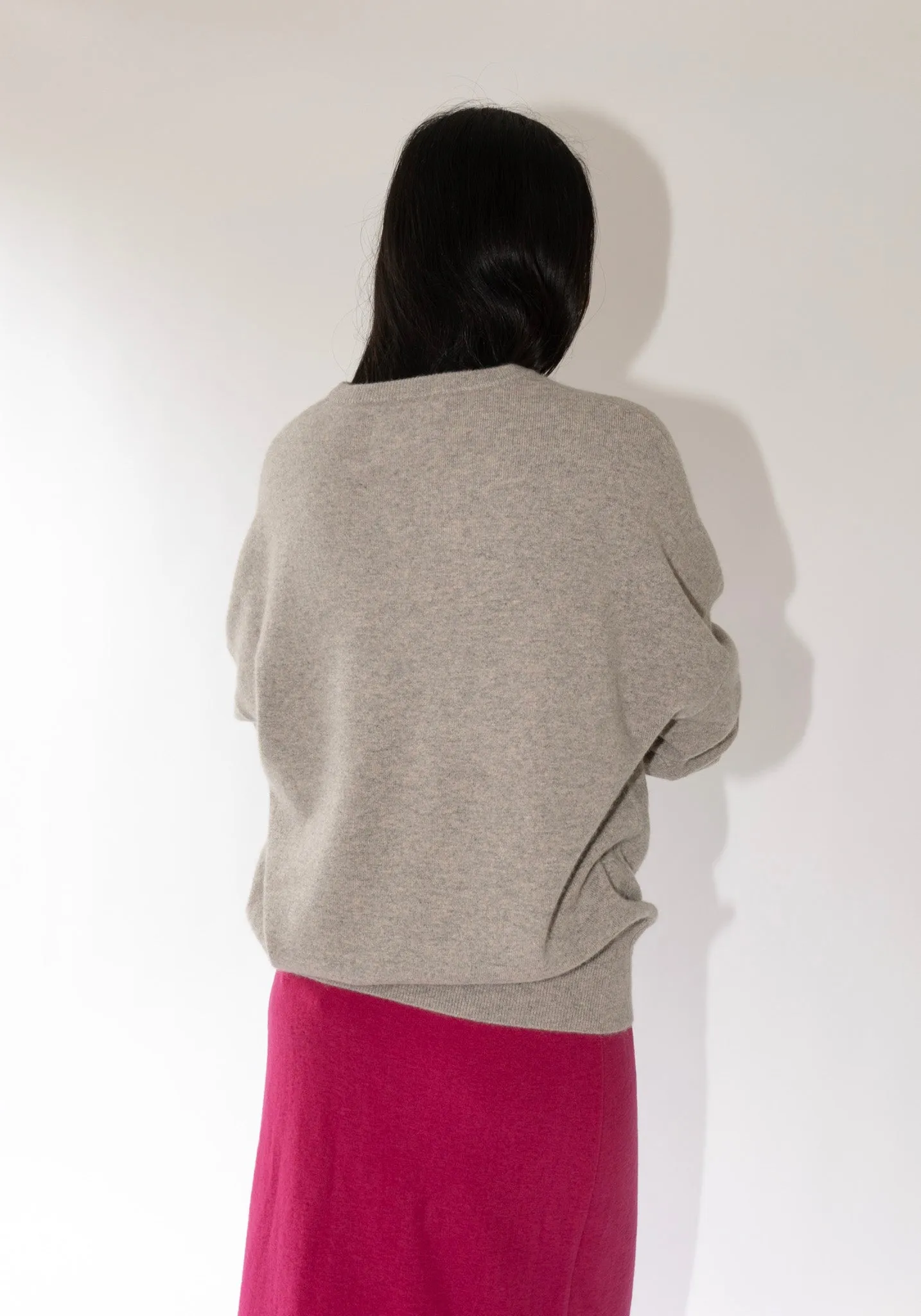 Cashmere Tes Sweater in Moss