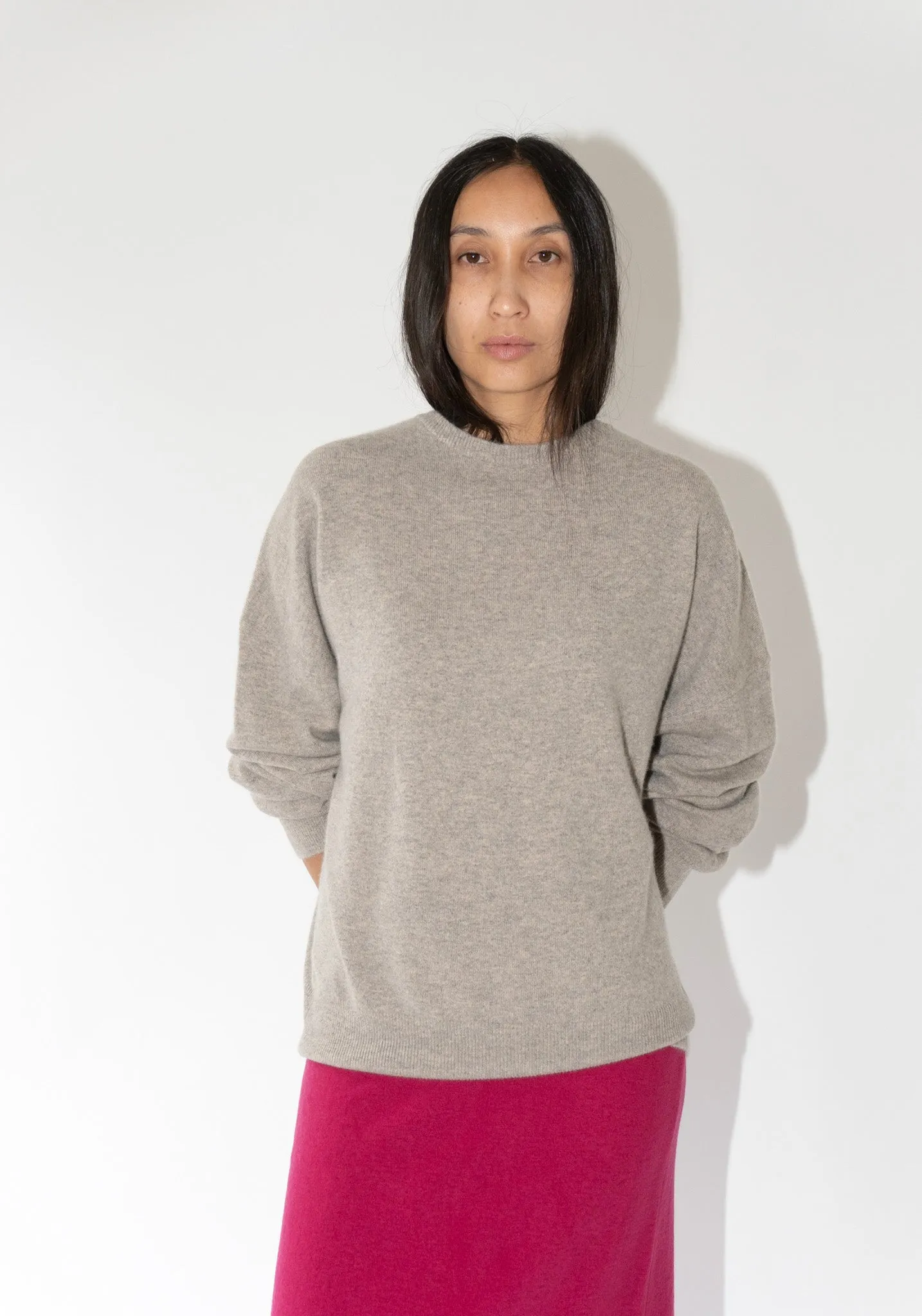 Cashmere Tes Sweater in Moss