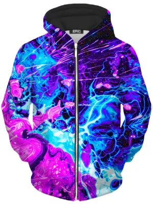 Cosmic Burst Unisex Zip-Up Hoodie