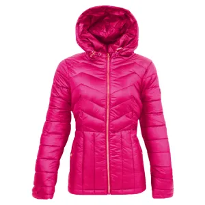 Jessica Simpson Women's Packable Quilted Insulated Hooded Puffer Winter Coat Jacket