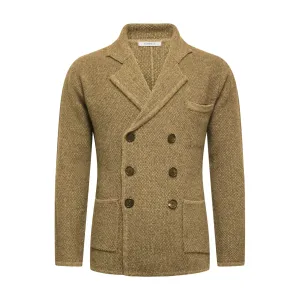 Knitted Double Breasted Jacket Trida Camel