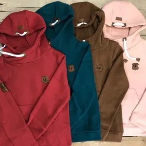 Lazy Mountain Leather Patch Hoodie