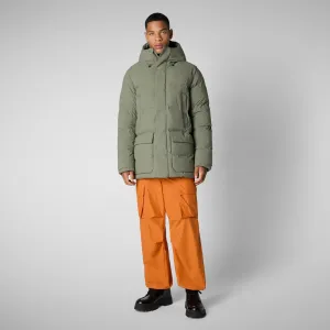 Man's hooded parka Quinlan in swamp green