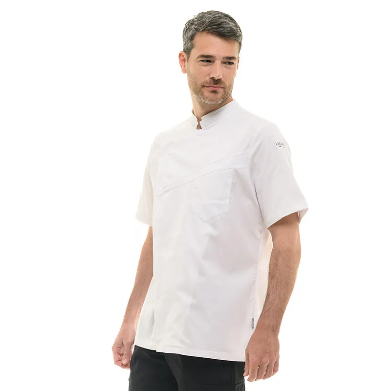 Men's Short Sleeve White Cooking Coat - LAFONT