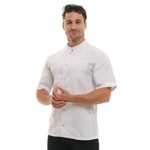 Men's White Short Sleeve Chef's Coat Nevada - MANELLI