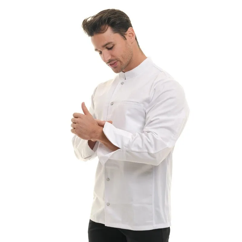 Men's White Short Sleeve Chef's Coat Nevada - MANELLI