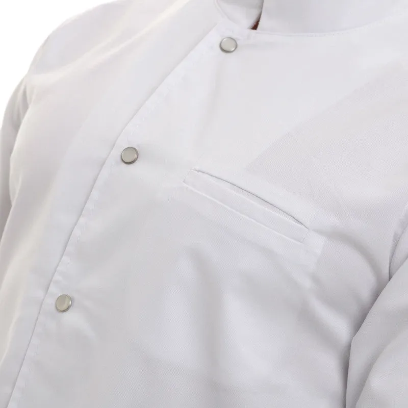 Men's White Short Sleeve Chef's Coat Nevada - MANELLI