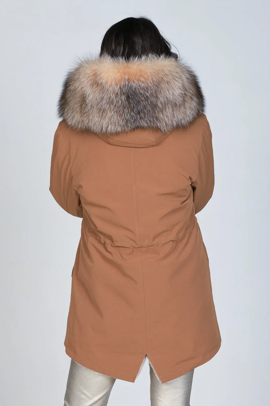 Parka in cotone tecnico impermeabile long  Cristal prestige