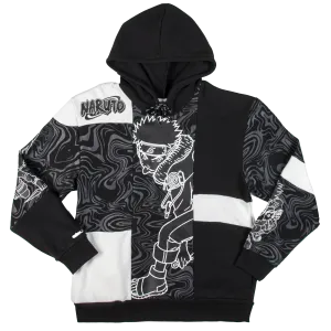 Patchwork Naruto Black Hoodie