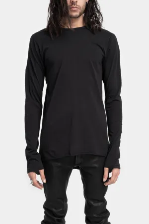 Semi Raglan long sleeve T-Shirt, Black