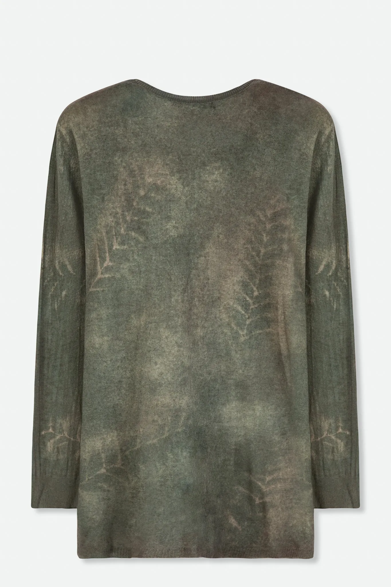 SHARA CREW TOP IN HAND-DYED LIGHTWEIGHT CASHMERE