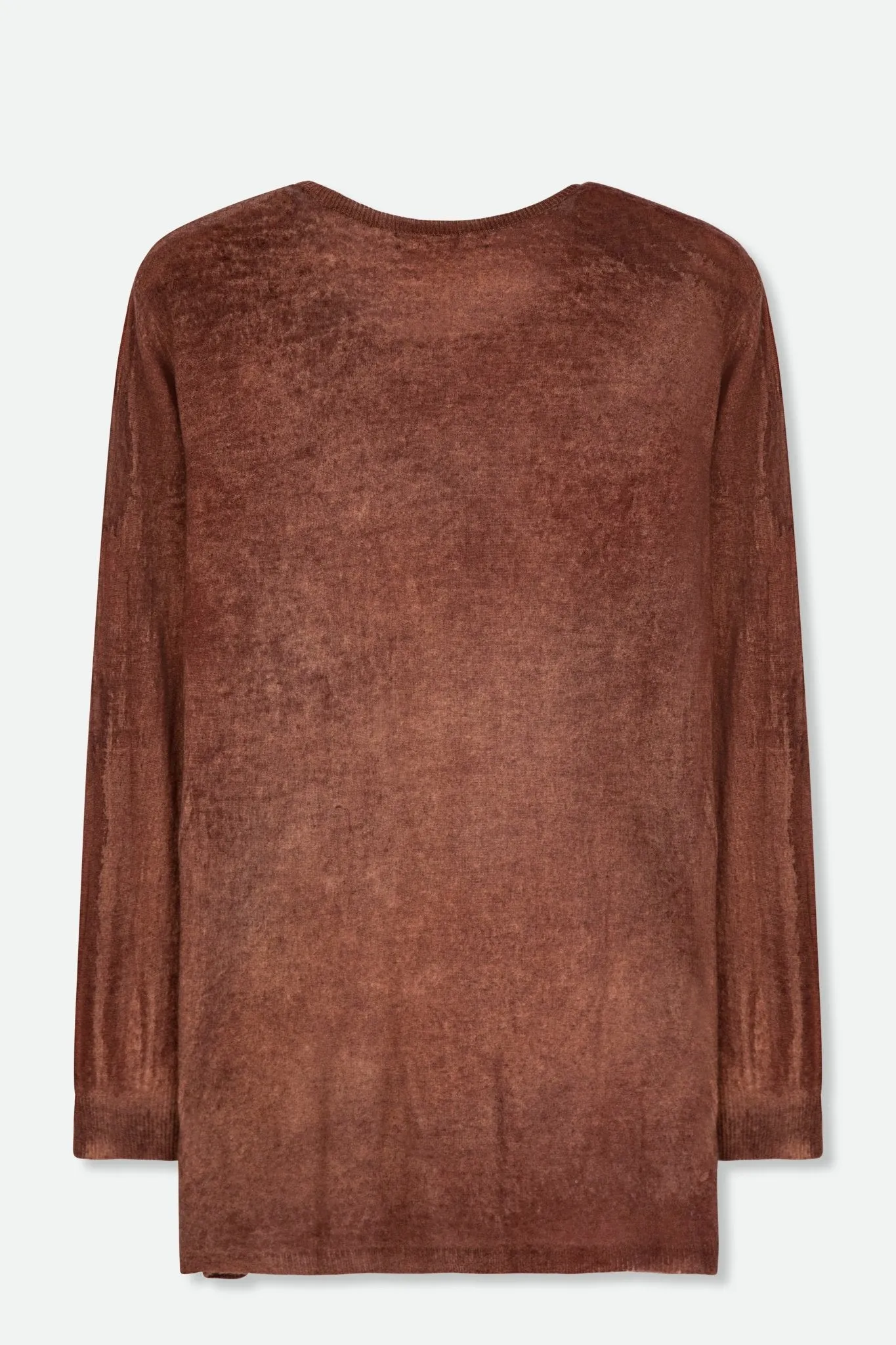 SHARA CREW TOP IN HAND-DYED LIGHTWEIGHT CASHMERE