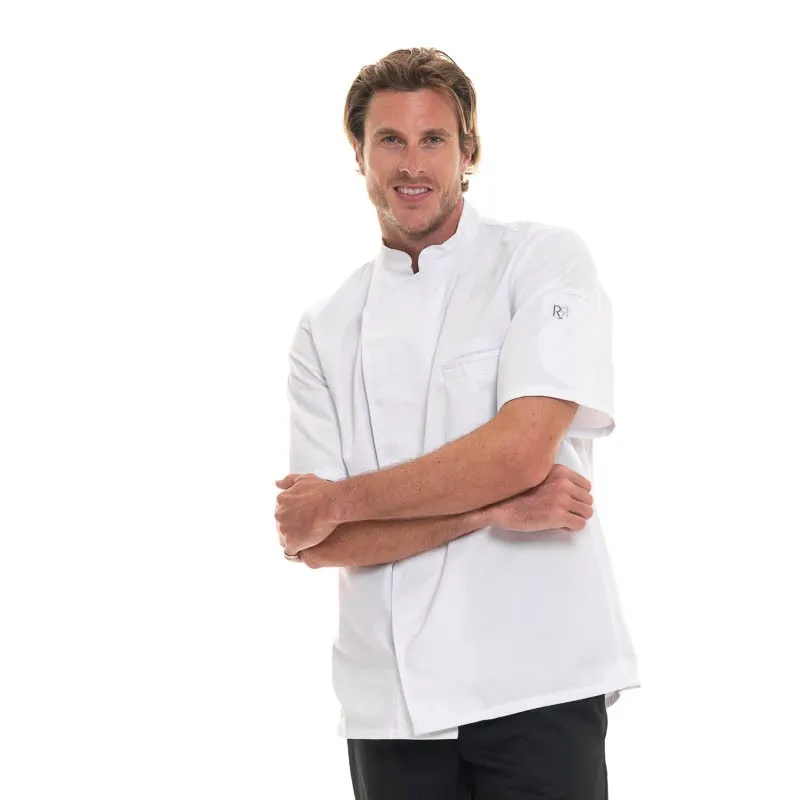 Short Sleeve White Kitchen Coat - ENERGY- ROBUR