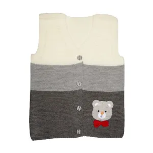 Sweater Vest for Baby & Toddlers, Button-Up Cardigan With Cute Bear