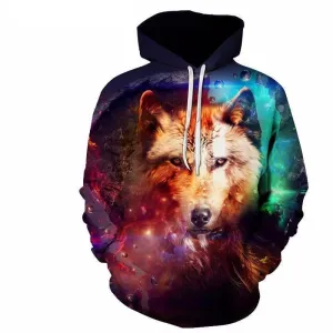 Unisex Staring Wolf Hoodie